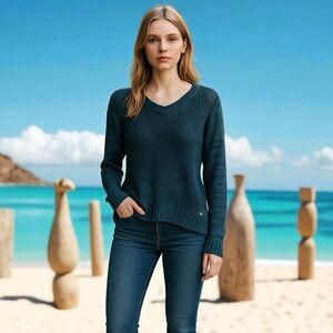 Retro Roxy Open Knit Cotton Pullover Deadstock new with tags